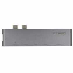 Networx Dual 2x USB-C Hub 4K HDMI USB 3.1 f&uuml;r MacBook Pro 13 Zoll spacegrau - wie neu