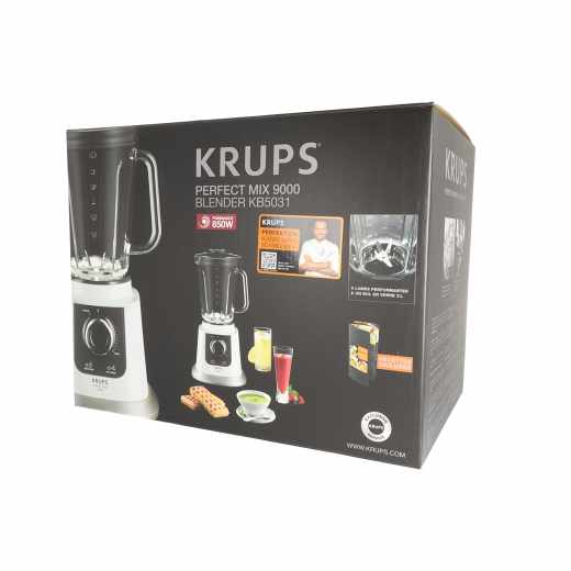 Krups Standmixer Perfect Mix 9000 Blender KB5031 K&uuml;chenmaschiene wei&szlig; - sehr gut