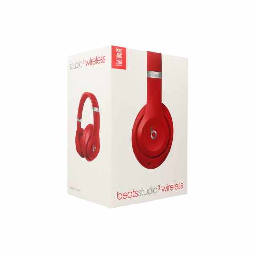 Beats Kopfh&ouml;rer Dr. Dre Beats Studio3 Wireless On Ear Bluetooth rot - sehr gut