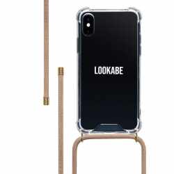 LOOKABE Necklace Case Handykette Apple iPhone XS Max Cover Schutz nude