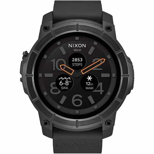 Nixon Smart Watch Mission Herren Sport Smartwatch MusikwiedergabeBluetooth schwarz