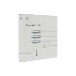 Apple Composite AV Kabel Komponentenkabel USB 30 Pin A-2458 Video wei&szlig; - sehr gut
