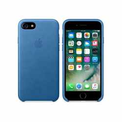 Apple Leder Case Cover Schutzh&uuml;lle Handyh&uuml;lle Schale iPhone 7/8 Plus meerblau - sehr gut