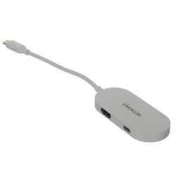 Networx USB-C auf HDMI/USB-C/2xUSB-3.0 Adapter Zubeh&ouml;r silber - sehr gut