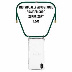 LOOKABE Necklace Case Handykette Apple iPhone XS Max gr&uuml;n Cover Schutz