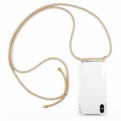 LOOKABE Necklace Case Tasche  iPhone 8/7 Handykette mit Handyh&uuml;lle beige