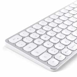Satechi Aluminium Bluetooth Keyboard Tastatur Bluetooth MacOS USB-C silver - wie neu