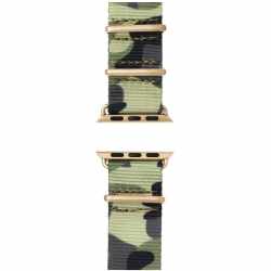 Roobaya Nato Ersatzarmband f&uuml;r Apple Watch 42 mm camouflage gold