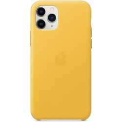 Apple iPhone 11 Pro Leder Case Backcover Schutzh&uuml;lle Handy Schale sonnengelb - wie neu