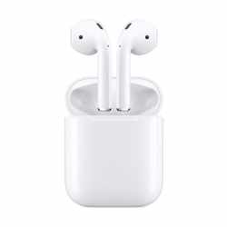 Apple AirPods mit Ladecase 2. Generation Bluetooth Kopfh&ouml;rer In Ear Headset wei&szlig; - sehr gut