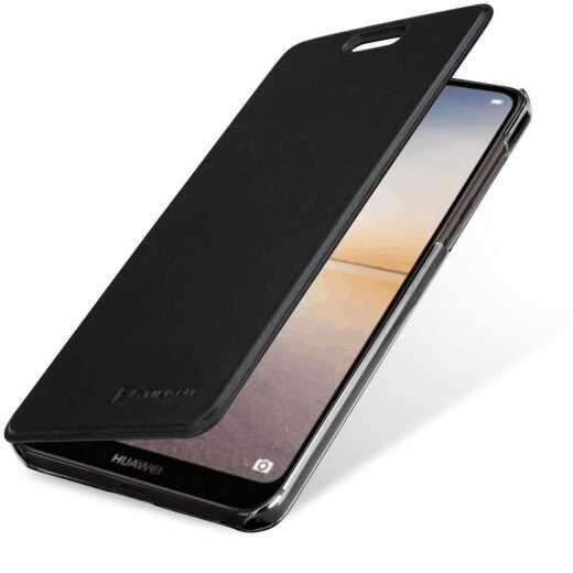 StilGut Berlin Handy Schutzh&uuml;lle Leder  f&uuml;r Huawei P20 Lite Book Case schwarz - neu