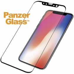 PanzerGlass Handy Schutzglas Case friendly f&uuml;r Apple iPhone X schwarz - neu