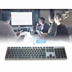 Networx Pro Bluetooth Premium kabellose Tastatur Multi Host Bluetooth grau - wie neu