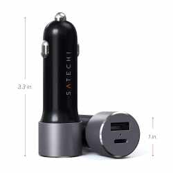 Satechi USB-C 72W Car Charger Auto Ladeger&auml;t space gray