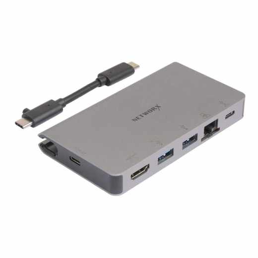 Networx USB-C Hub Lade- Datentransph&auml;re f&uuml;r Laptop Apple Mac space grau - sehr gut