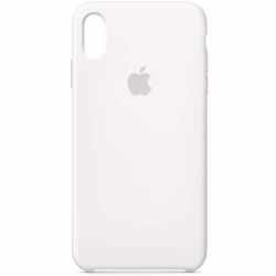 Apple Schutzh&uuml;lle f&uuml;r iPhone XS Max Silikon Case Wireless Charging wei&szlig;