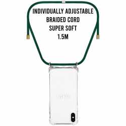 LOOKABE Necklace Case Handykette Apple iPhone 7/8/SE schwarz Cover Schutz