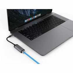 Networx Adapter USB-C to Ethernet Netzwerkadapter f&uuml;r MacBook spacegrau - neu