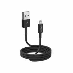Networx Lightning Kabel USB Lightning 2.0, 1 Meter Datenkabel Ladekabel schwarz