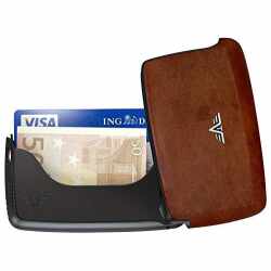 Tru Virtu Tassel Card Case Kartenetui RFID-Scan Natural Brown braun