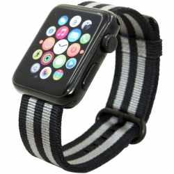Networx Apple Watch Band Armband 42 mm Ersatzarmband schwarz grau - neu