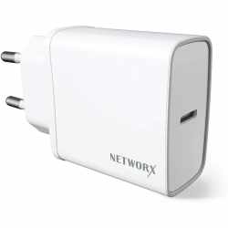 Networx Basic USB-C Netzteil 18W Adapter f&uuml;r Smartphones und Tablets wei&szlig; - wie neu