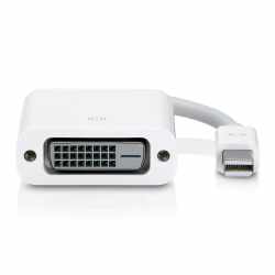 Apple Mini DisplayPort auf DVI-Adapter Kabel Projektor f&uuml;r MacBook wei&szlig; -  wie neu