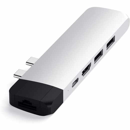 Satechi USB-C Pro Hub + Ethernet Adapter silber - neu