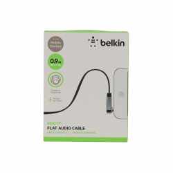 Belkin flaches Audiokabel 3,5 mm auf 3,5 mm mit Klinkeanschluss schwarz - neu