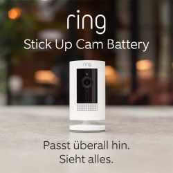 Ring Stick Up Cam BatteryHD-Sicherheitskamera mit Gegensprechfunktion wei&szlig; - neu
