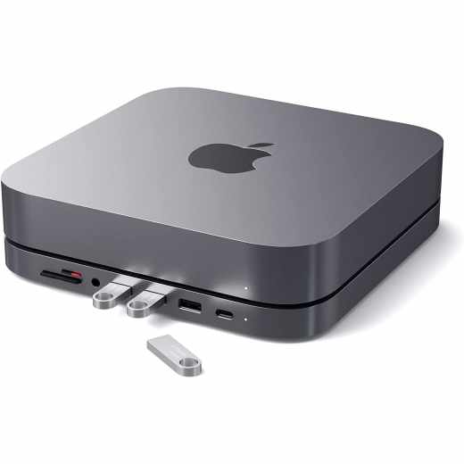 Satechi USB Dockingstation Mac Mini Stand Hub Aluminium St&auml;nder space grau - wie neu