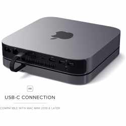 Satechi USB Dockingstation Mac Mini Stand Hub Aluminium St&auml;nder space grau - wie neu