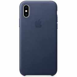 Apple Schutzh&uuml;lle f&uuml;r iPhone XS Leder Case blau - wie neu