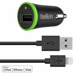 Belkin Car Charger Kfz-Schnellladeger&auml;t f&uuml;r iPhone iPad iPod Lightning schwarz - neu