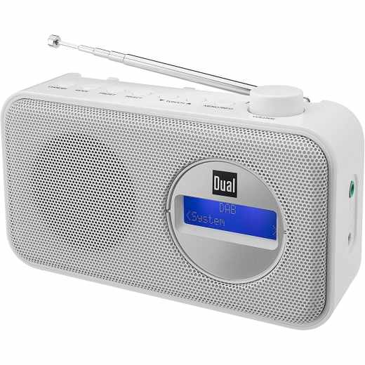 Dual DAB 84 Kofferradio Portables Digitalradio DAB+ UKW wei&szlig; - wie neu