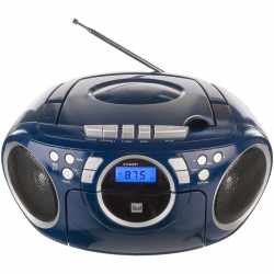 Dual P 70 Radio mit CD und Kassette Kassettenrecorder Boombox blau - wie neu