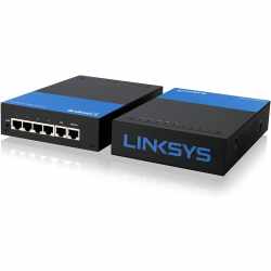 Linksys Wired VPN Router OpenVPN Firewall schwarz blau - wie neu