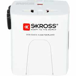Skross World Adapter MUV Micro Reiseadapter wei&szlig; - neu