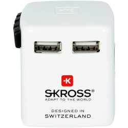 Skross World USB Charger 2.4 A USB Charger Ladeger&auml;t wei&szlig; - neu