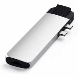 Satechi USB-C Pro Hub + Ethernet Adapter silber - wie neu
