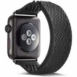 Networx Silikon Armband f&uuml;r Apple Watch 44mm schwarz - wie neu