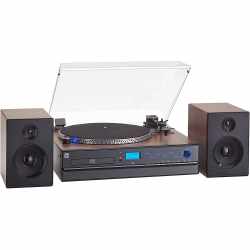 Dual NR 100 X Stereo Komplettanlage Tuner Plattenspieler CD MP3 braun - wie neu