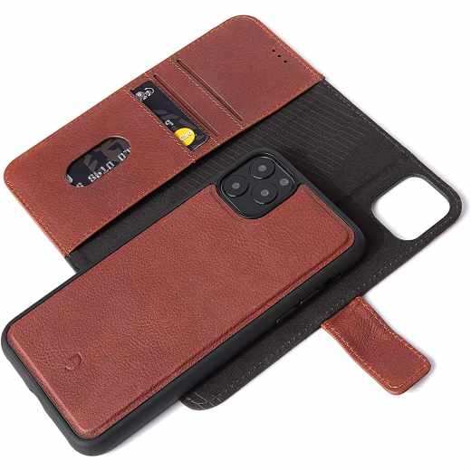 Decoded Schutzh&uuml;lle iPhone 11 Pro Detachable Wallet Leder Booklet Flip Case braun