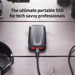 Samsung Portable SSD X5 externe Festplatte 500 GB Thunderbolt 3 schwarz - sehr gut