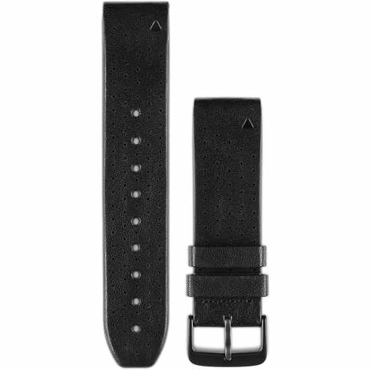 Garmin Ersatzarmband QuickFit 22 mm perforiertes Leder Wechselarmband schwarz
