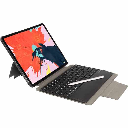 Gecko Apple iPad Pro 12,9 2018 Keyboard Cover AZERTY Schutzh&uuml;lle Case schwarz