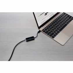 Belkin USB C auf Gigabit Ethernet Adapter 14 cm Stecker schwarz - sehr gut