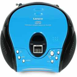 Lenco SCD-24 Stereo UKW Radio mit CD-Player schwarz blau - sehr gut