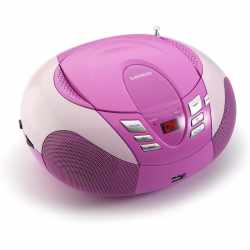 Lenco Radio mit CD Player SCD 37 Stereo Stereoanlage pink...