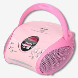 Lenco Radio mit CD Player SCD 24 Stereo Stereoanlage rosa...
